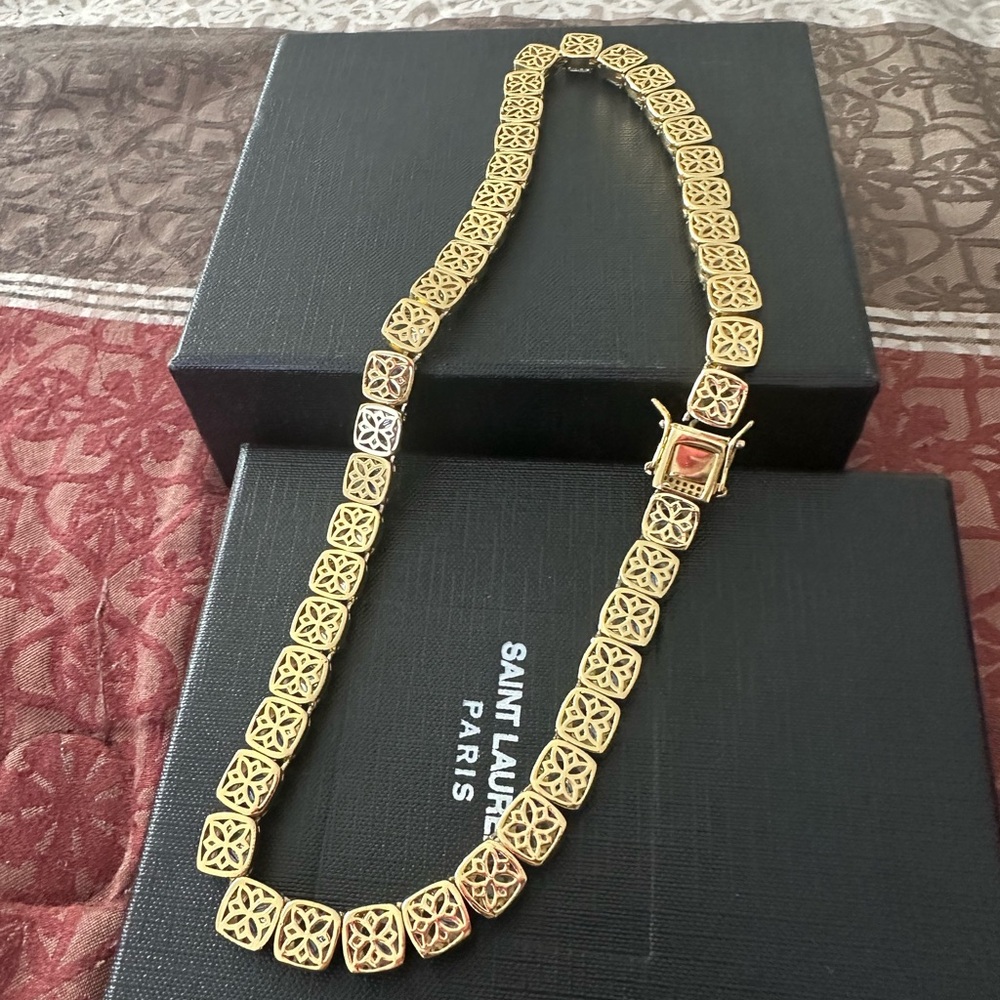 Luxurious Gold and Silver Women's Necklace - Picture 6 of 6